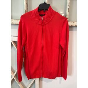 Nivo size XL womens red cardigan golf sweater